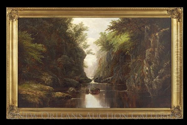 Lone Fisherman, Early Morning On The River Oil Painting by Andrew Melrose