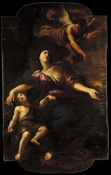 Agar E L'angelo Oil Painting by Gian Lorenzo Bertolotto