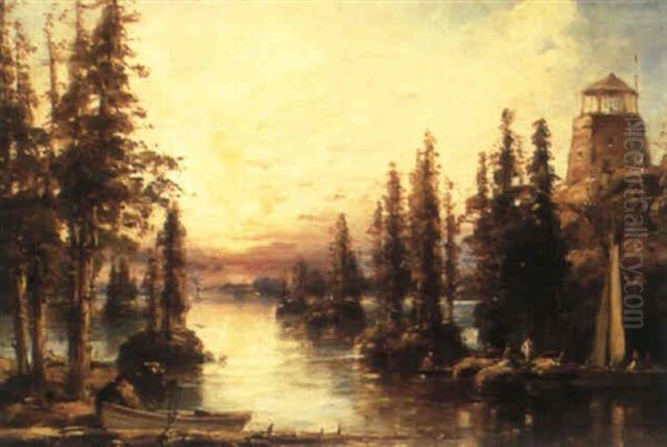 Thousand Islands, St. Lawrence Oil Painting by Andrew Melrose