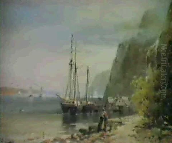 The Palisades Oil Painting by Andrew Melrose