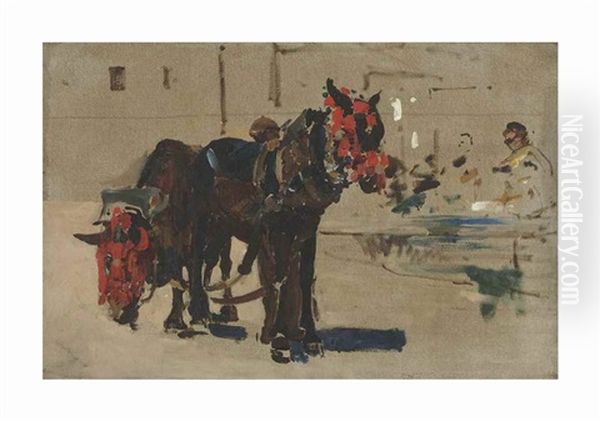 La Toilette Des Mules Oil Painting by Arthur Melville