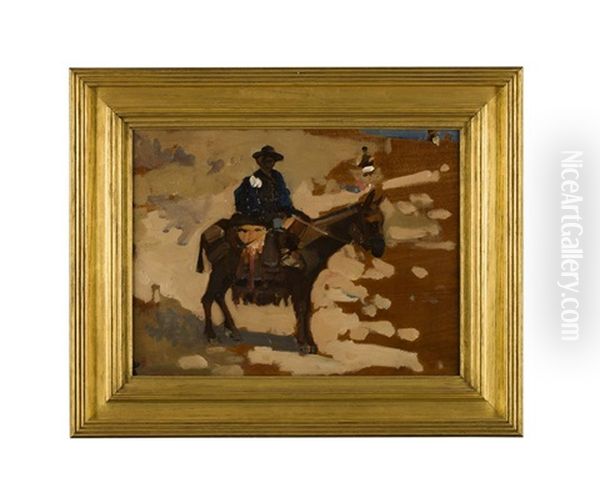 Young Man On A Mule Oil Painting by Arthur Melville