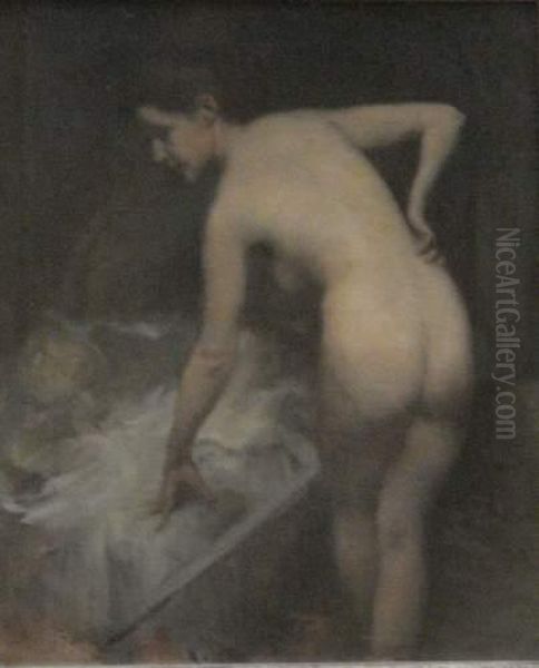 Baigneuse De Dos Oil Painting by Armand Berton