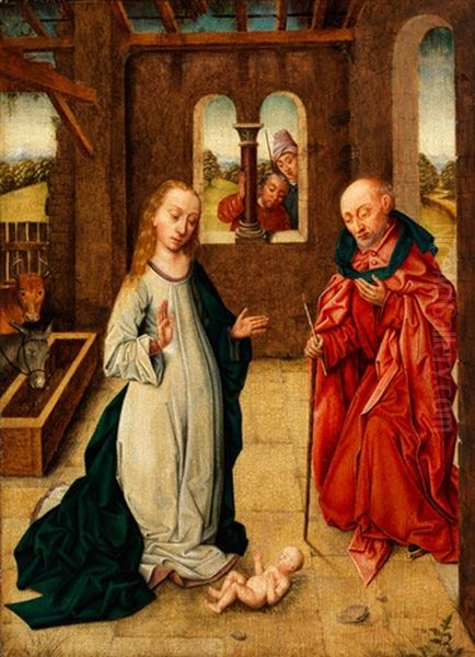 Anbetung Des Kindes In Betlehem Oil Painting by Hans Memling