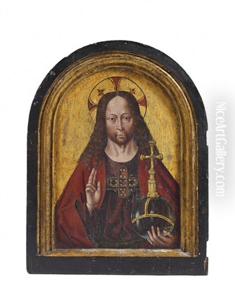 Le Christ Benissant Oil Painting by Hans Memling