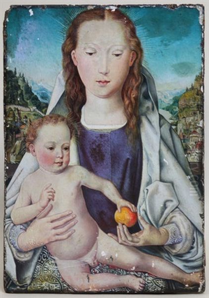 Maria Mit Dem Kind (mitteltafel Des Kleinen Portinari-triptychons) Oil Painting by Hans Memling