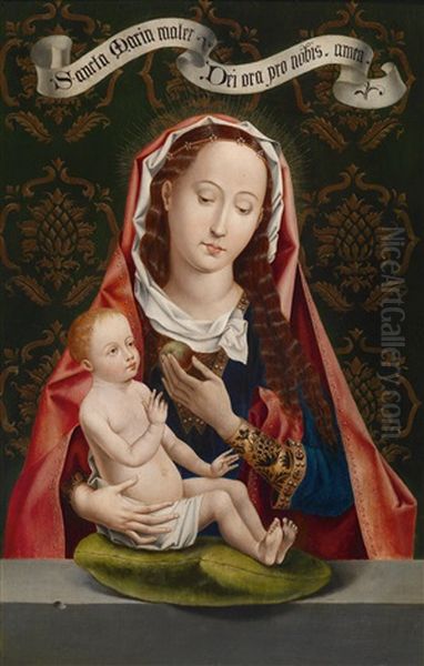 Die Madonna Mit Dem Apfel Oil Painting by Hans Memling