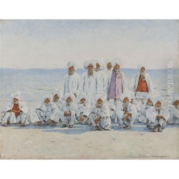 On Durbar Day Oil Painting by Mortimer Mempes