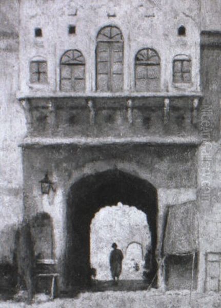 Gateway At Ajmer Oil Painting by Mortimer Mempes