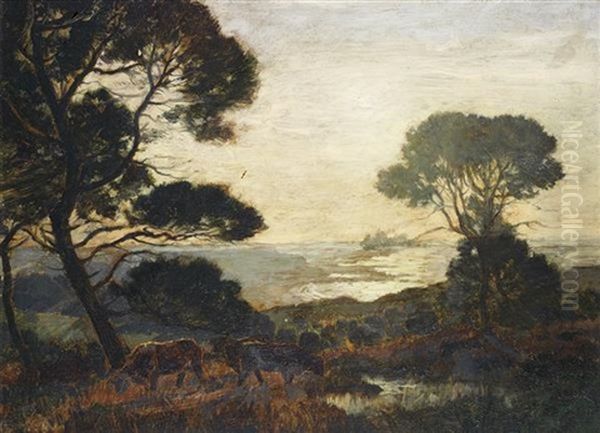 Pinede Oil Painting by Emile Rene Menard