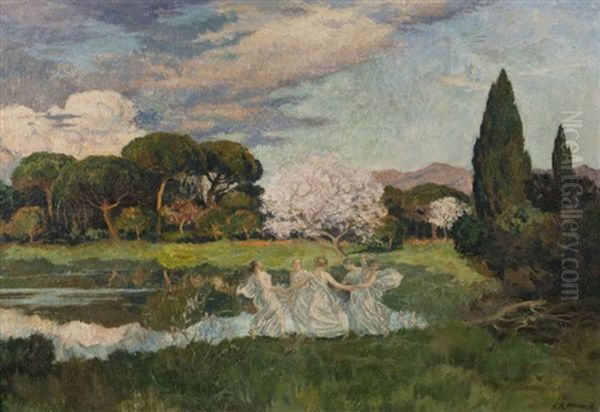 Le Printemps Oil Painting by Emile Rene Menard