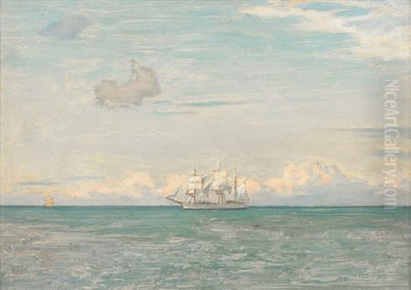 Marine Oil Painting by Emile Rene Menard