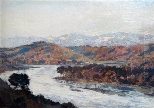 Automne Dans Les Alpes Oil Painting by Emile Rene Menard