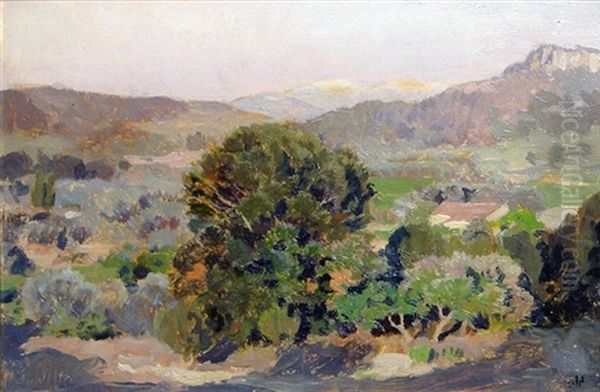 Paysage De Provence Oil Painting by Emile Rene Menard