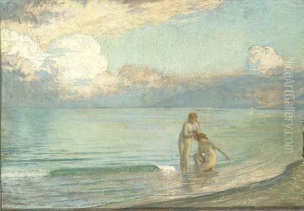 Mer D'opale Oil Painting by Emile Rene Menard