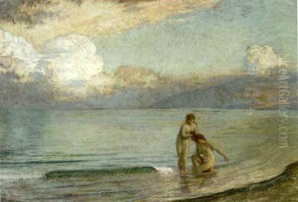 Mer D'opale Oil Painting by Emile Rene Menard