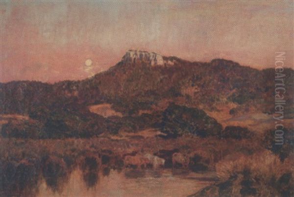 Paysage De Provence, Le Soir Oil Painting by Emile Rene Menard