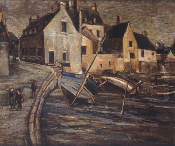 Le Port Oil Painting by Emile Rene Menard