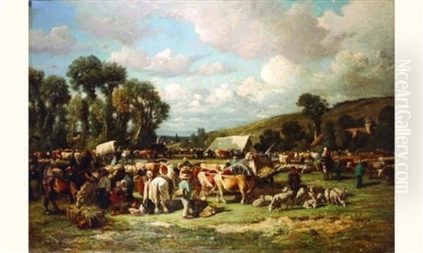 Le Marche Oil Painting by Rene-Joseph Menard