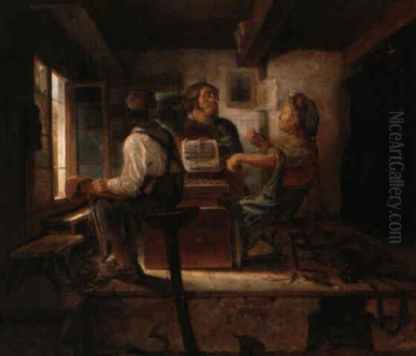 In Der Schusterstube by Carl Adolf Mende