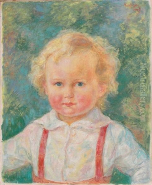 Portrait D'enfant Oil Painting by Maurice Mendjisky