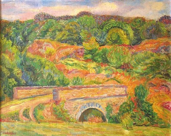 Pays D'auvergne Oil Painting by Maurice Mendjisky