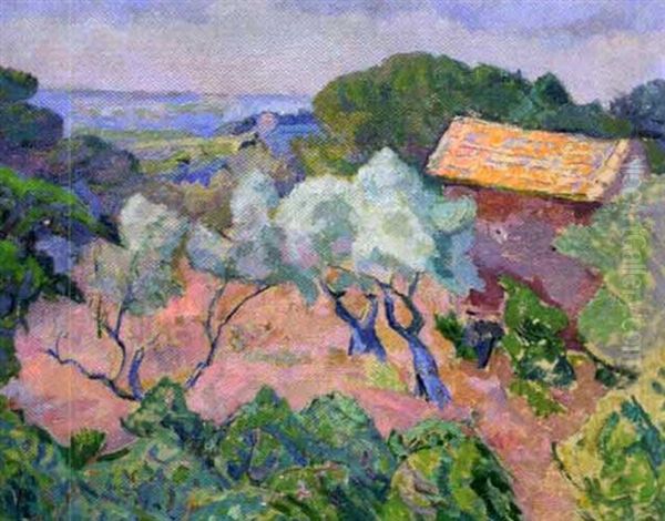 Le Garrigue De Nimes Oil Painting by Maurice Mendjisky