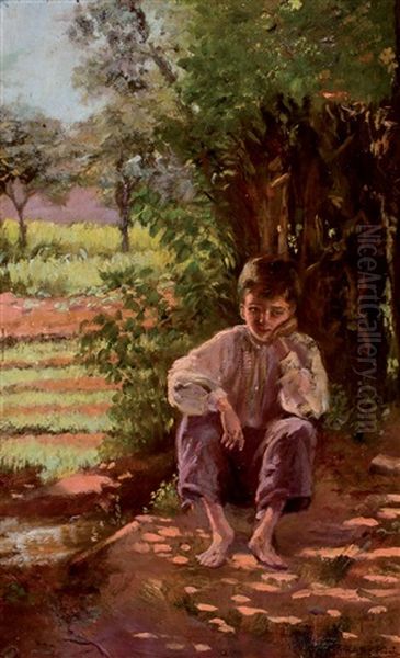 Joven Campesino Oil Painting by Luis Menendez Pidal