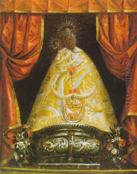 La Virgen De Atocha Oil Painting by Miguel Jacinto Menendez