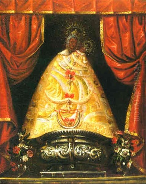 La Virgen De Atocha Oil Painting by Miguel Jacinto Menendez