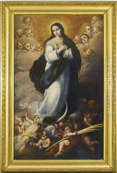 The Immaculate Conception Oil Painting by Francisco Meneses Osorio