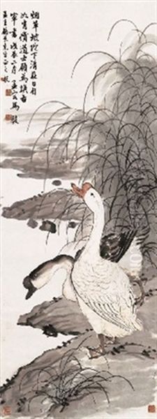 Geese Oil Painting by  Mengrong Ma