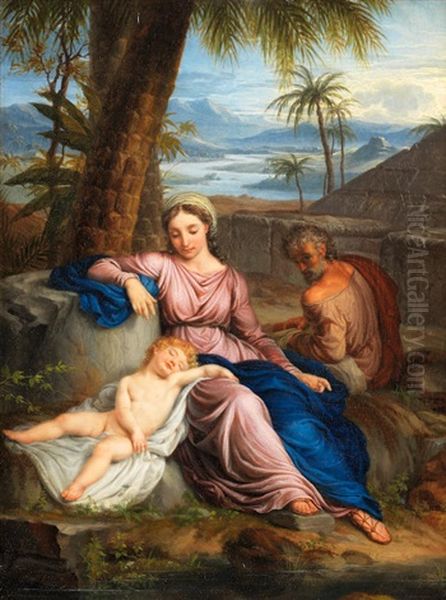 The Rest On The Flight Into Egypt Oil Painting by Anton Raphael Mengs