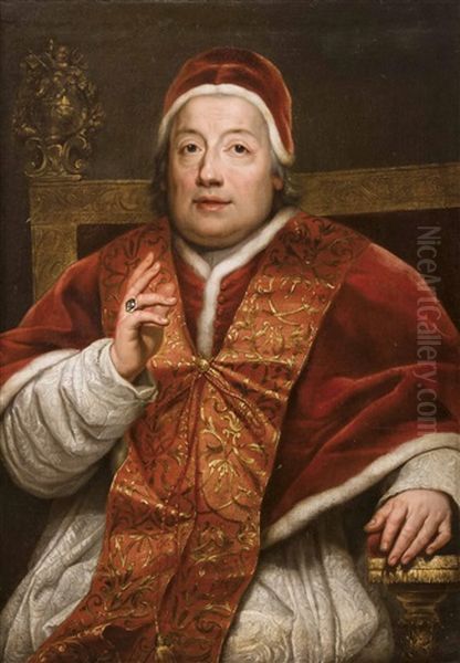 Papst Clemens Xiii Ol Auf Leinwand Oil Painting by Anton Raphael Mengs