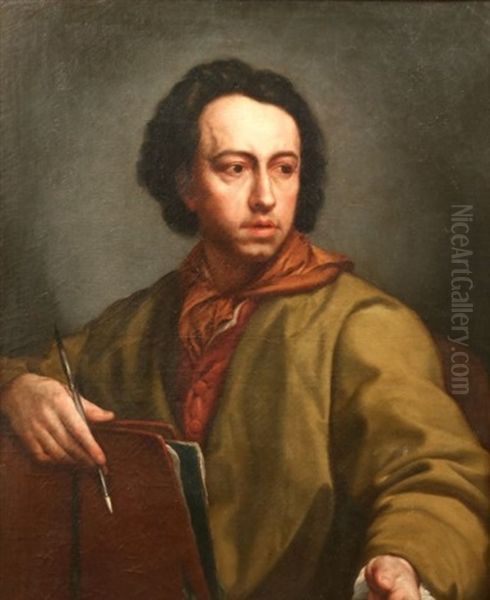 Autoportrait Oil Painting by Anton Raphael Mengs