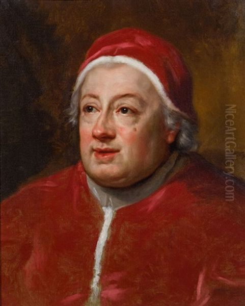 Bildnis Papst Clemens Xiii. Rezzonico (1693-1769) Oil Painting by Anton Raphael Mengs