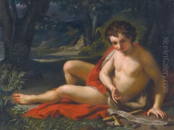 Saint John The Baptist In The Desert Oil Painting by Anton Raphael Mengs