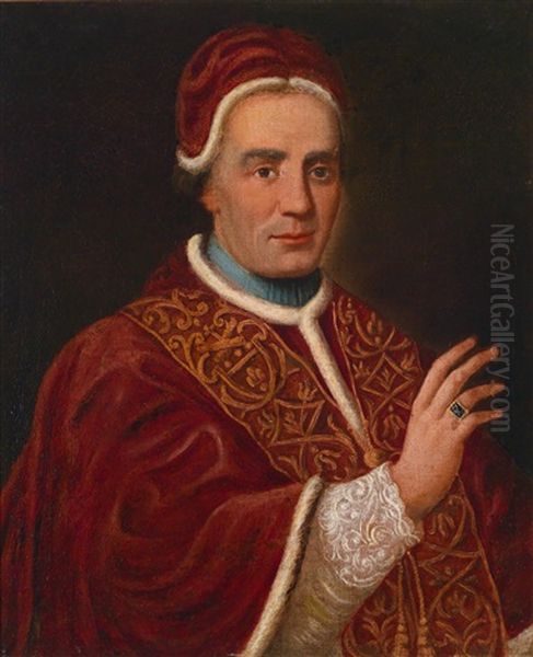 Bildnis Papst Clemens Xiv. (lorenzo Ganganelli, Pontifikat Von 1769 Bis 1774) Oil Painting by Anton Raphael Mengs