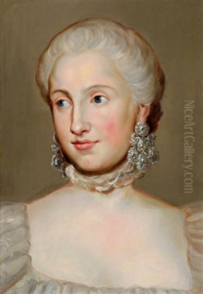 Bildnis Isabella Von Bourbon-parma, Spanische Infantin, Erzherzogin Von Osterreich Oil Painting by Anton Raphael Mengs