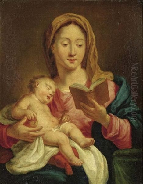 Madonna Mit Kind Und Buch Oil Painting by Anton Raphael Mengs