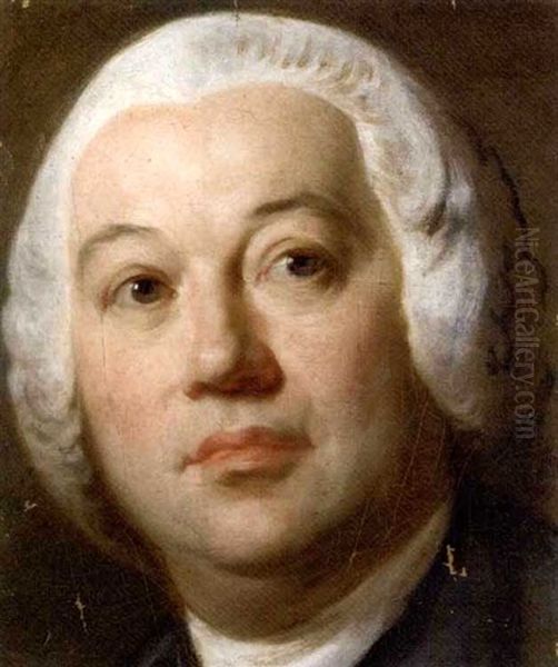 Portrait Of A Gentleman, Small, Head And Shoulders Oil Painting by Anton Raphael Mengs