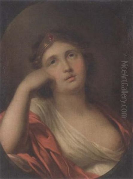 A Muse Oil Painting by Anton Raphael Mengs