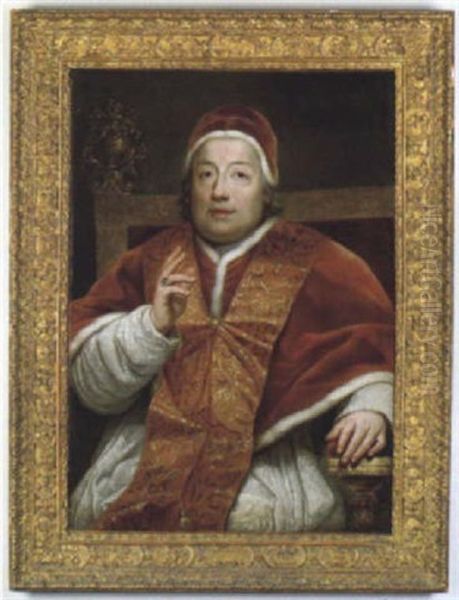 Bildnis Des Papstes Clemens Xiii Oil Painting by Anton Raphael Mengs