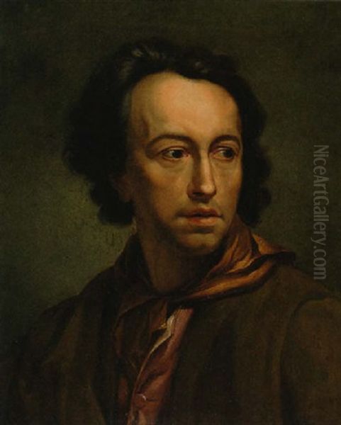 Selbstbildnis Des Malers Anton Raphael Mengs Oil Painting by Anton Raphael Mengs