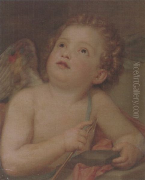 Cupid Sharpening His Arrow by Anton Raphael Mengs