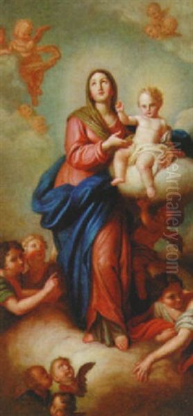 The Madonna And Child In Glory Oil Painting by Anton Raphael Mengs