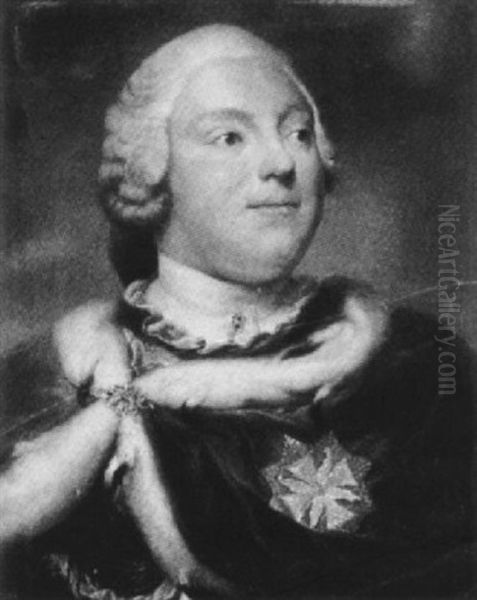 Portrait Kurfurst Friedich Christian Von Sachsen Oil Painting by Anton Raphael Mengs