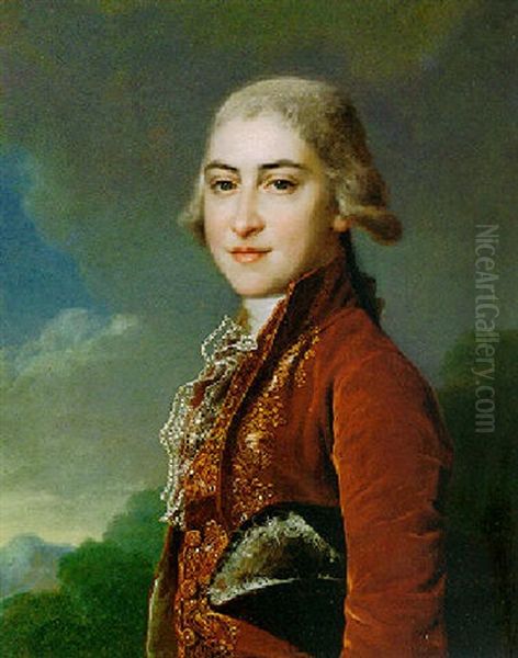 Portrait Of A Bourbon Prince Oil Painting by Anton Raphael Mengs