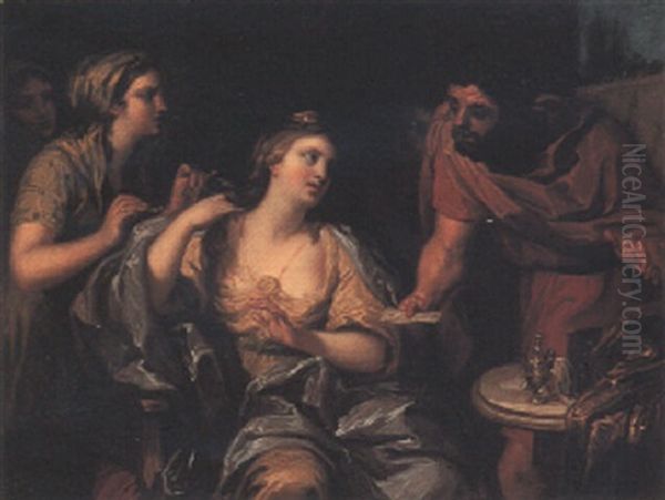 Semiramis Called To Arms Oil Painting by Anton Raphael Mengs