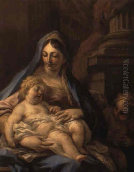 Maria Med Jesusbarnet Oil Painting by Anton Raphael Mengs